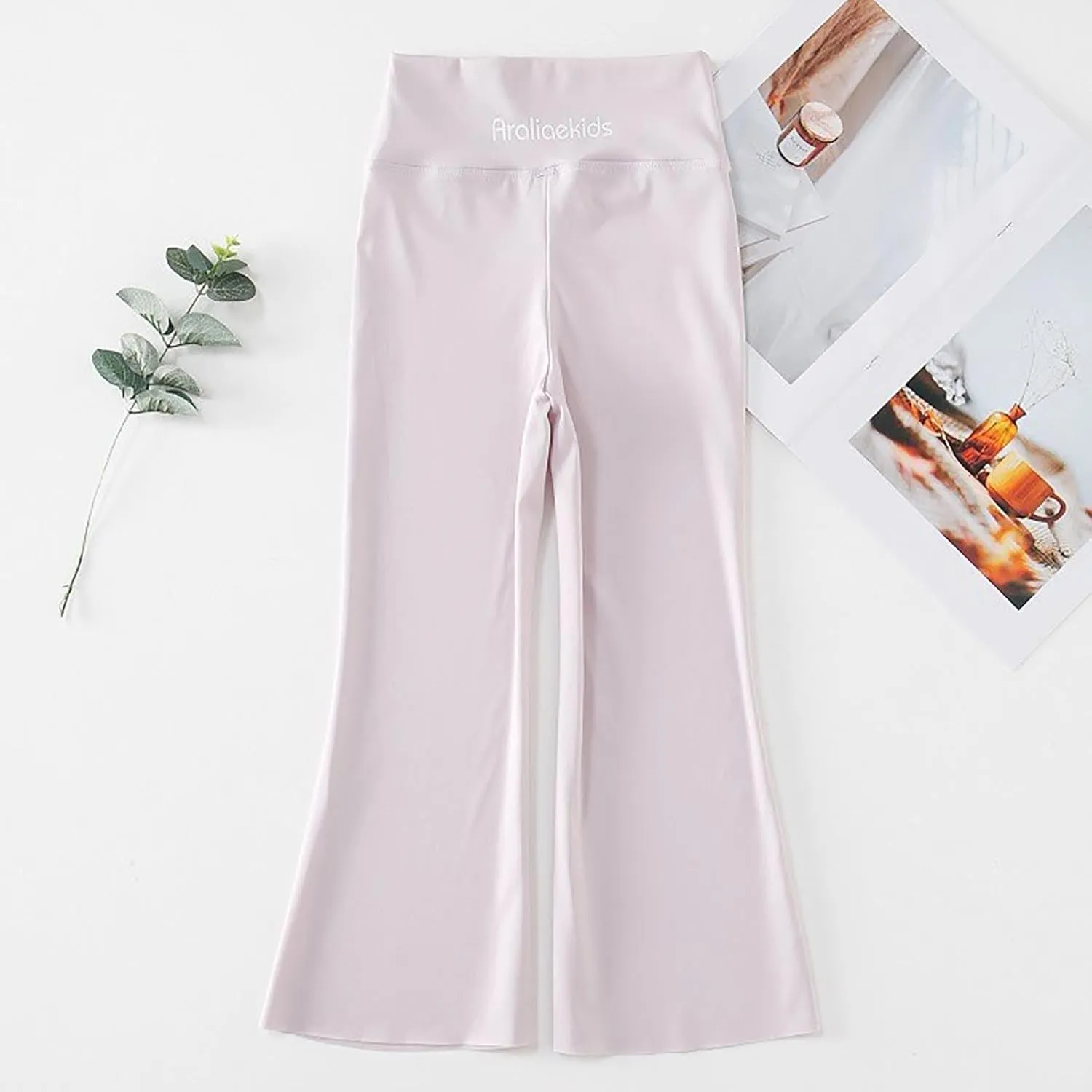 Girls Flare Leggings with Pockets High Waisted Bell Bottoms Yoga Pants Girls Dance Athletic Leggings Stretch Tights