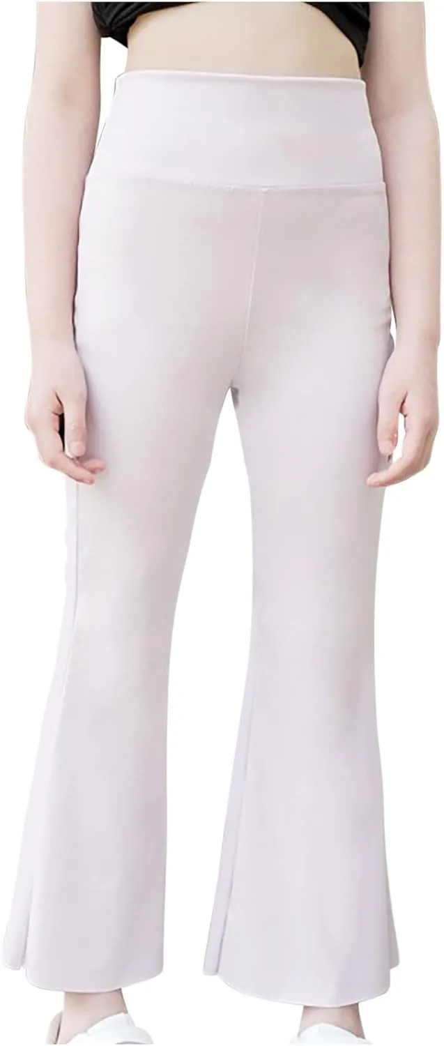 Girls Flare Leggings with Pockets High Waisted Bell Bottoms Yoga Pants Girls Dance Athletic Leggings Stretch Tights