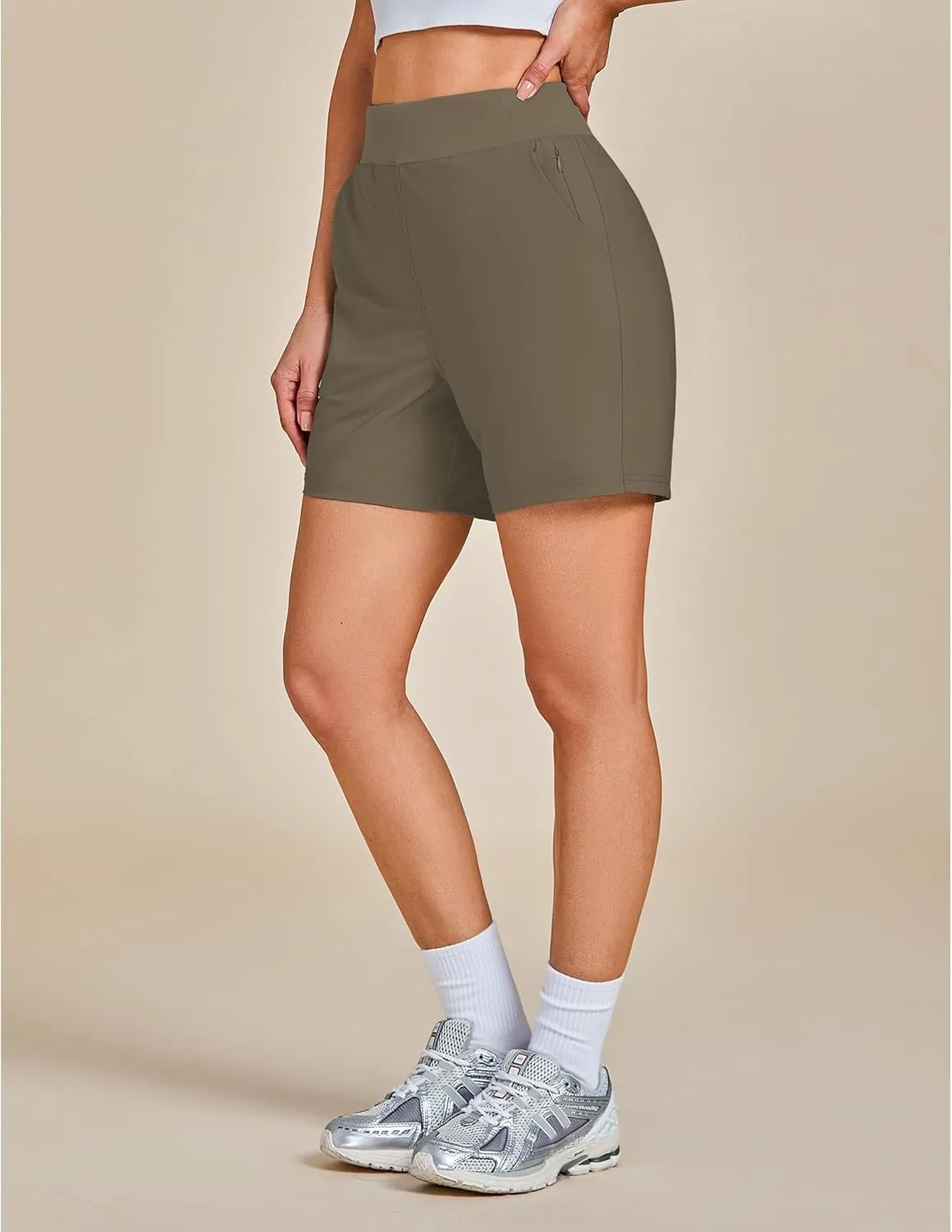 GRAPENT Hiking Shorts for Women High Waisted Pull On Athletic Casual Summer Lightweight Cooling Sport Shorts with Pocket