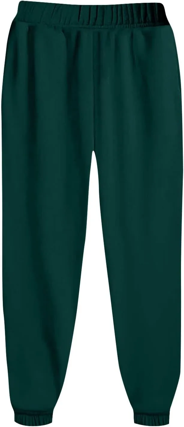 Gumipy Sweat Pants for Womens Plus Size Ultra-Soft Solid Joggers with Pockets Baggy Fleece Lined Lounge Pants Activewear