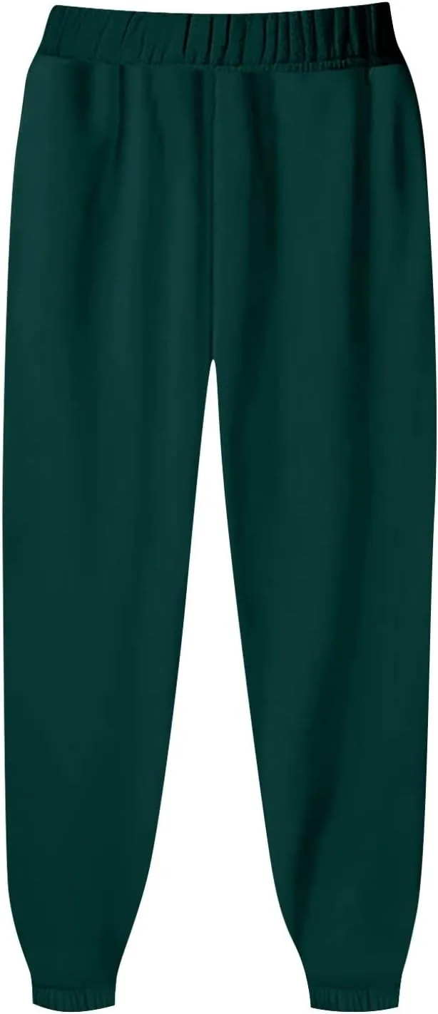 Gumipy Sweat Pants for Womens Plus Size Ultra-Soft Solid Joggers with Pockets Baggy Fleece Lined Lounge Pants Activewear