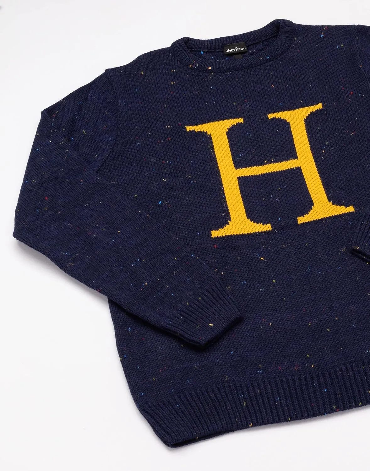 Harry Potter Christmas Jumper Harry Letter H Knitted Unisex Blue Sweater