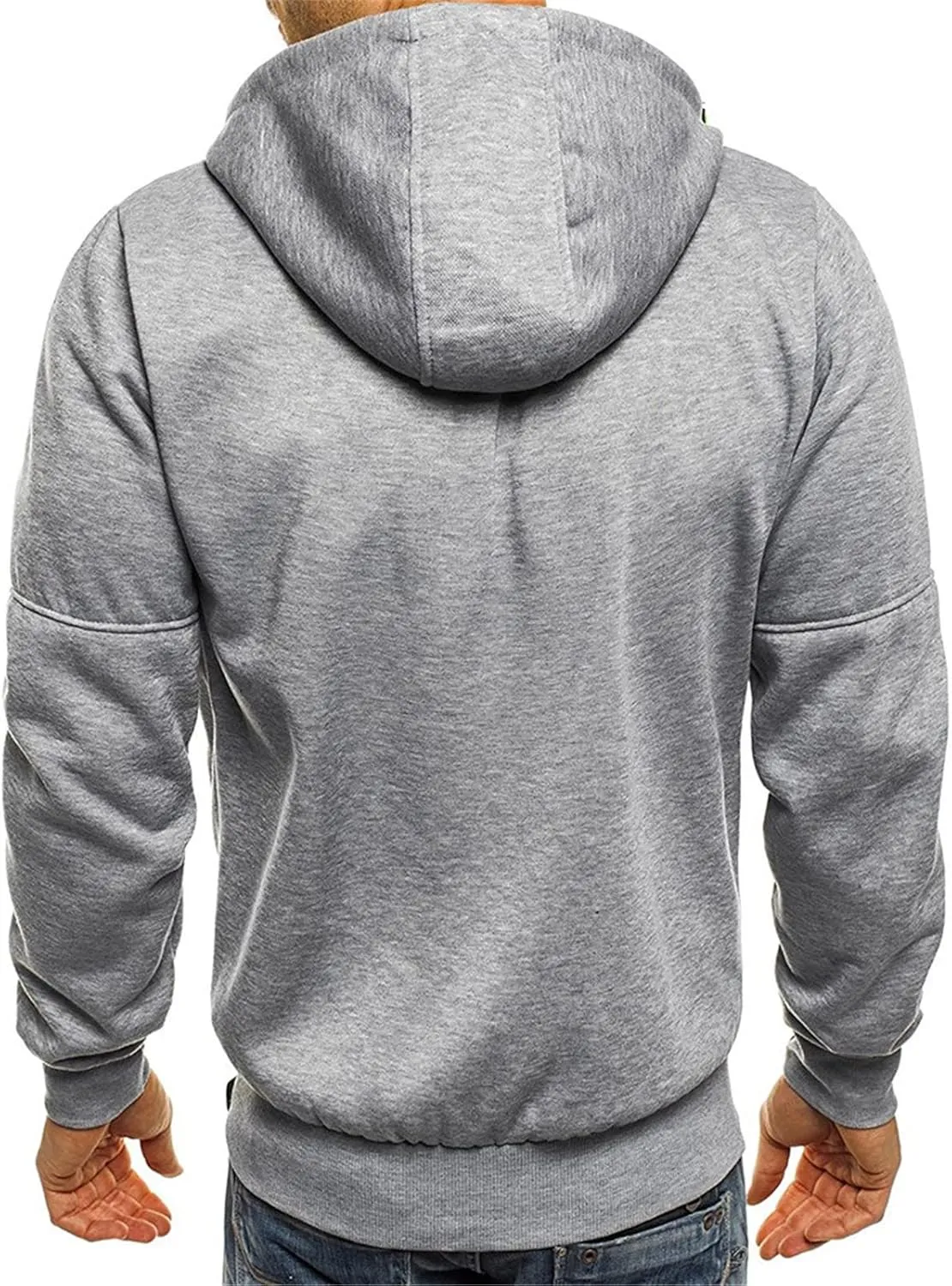 Hoodies for Men Zip up Lightweight Sweatshirt Long Sleeve Sport Outdoor Casual Jacket Fall Winter Top with Pockets