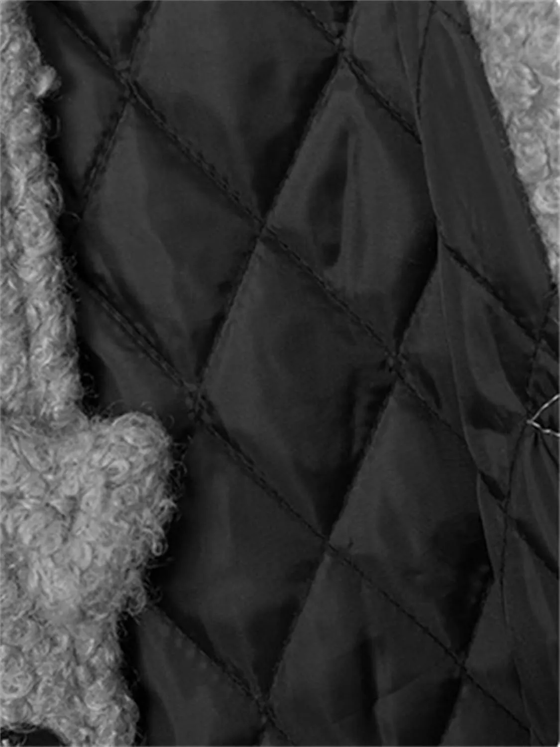 HOULENGS Women's Wool Blend Long Sleeve Coat Outwear Button Down Lapel Polar Fleece Jacket with Pockets