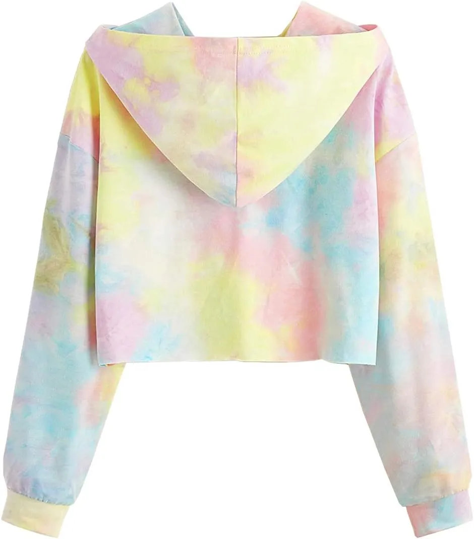 Idepet Women's Casual Letters Print Crop Top Loose Pullover Friends Shirt Teen Girl TV Show Hoodie Sweatshirt