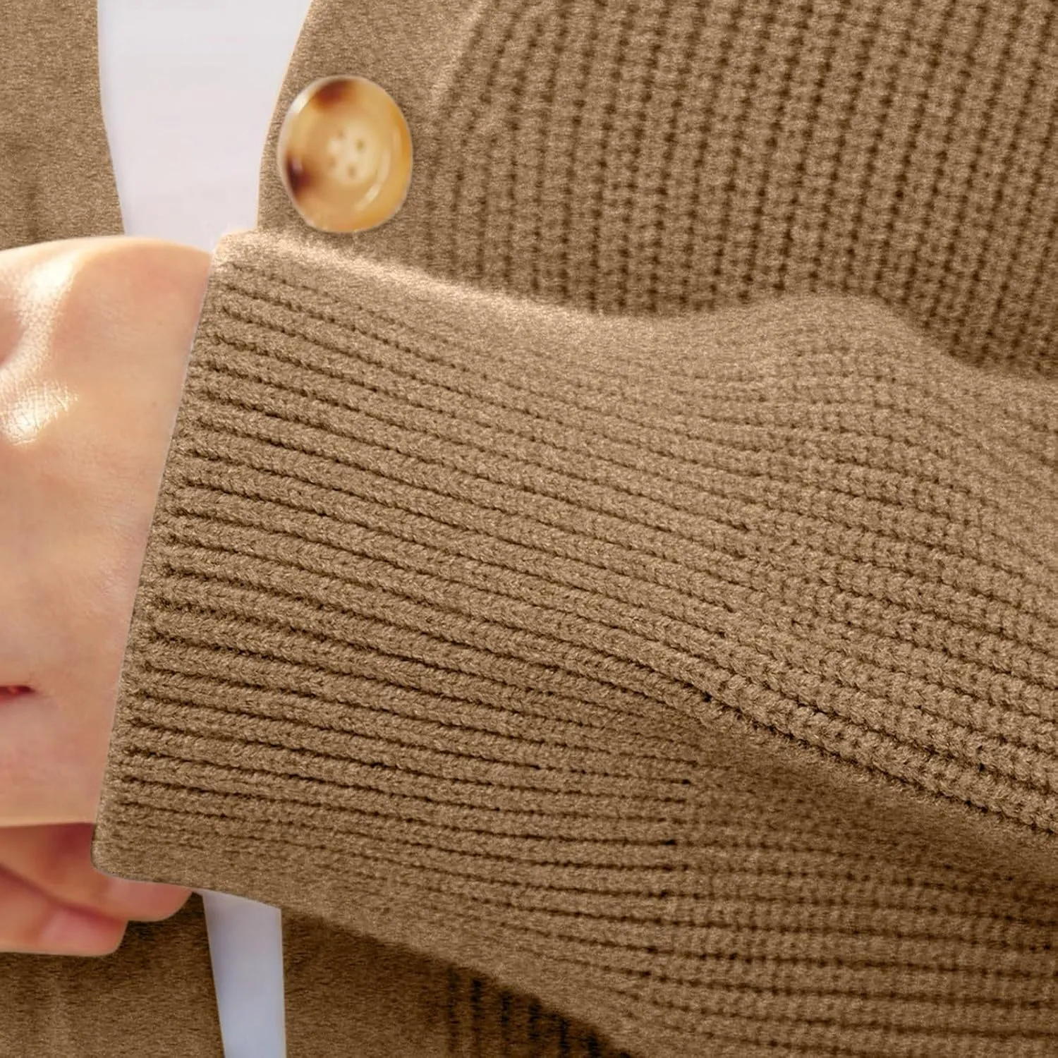 iLH Cardigan Sweaters for Sweater Fall Fashion Oversize Loose Sweater Button down V Neck Solid Outerwear Knitted Coat