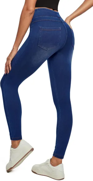 IUGA Jeggings for Women Tummy Control Pull on Stretchy Jeans High Waisted Skinny Jean Leggings with Pockets Trendy Casual