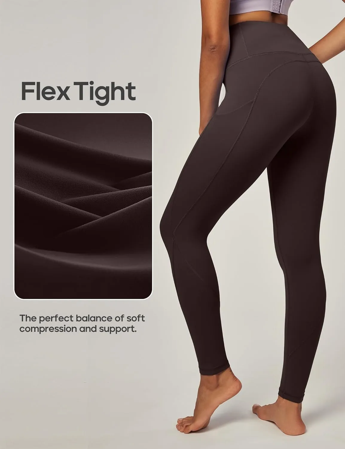 IUGA Leggings with Pockets for Women High Waisted Yoga Pants Women Tummy Control Workout Compression Running Leggings