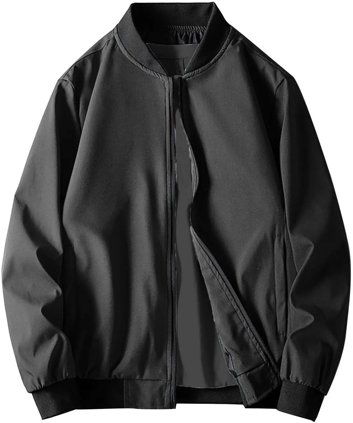 Jacket Men Spring and Autumn Casual Men's Handsome Pilot Zip Fx Standing Jacket Outdoor Fashion Coat for Men Mens