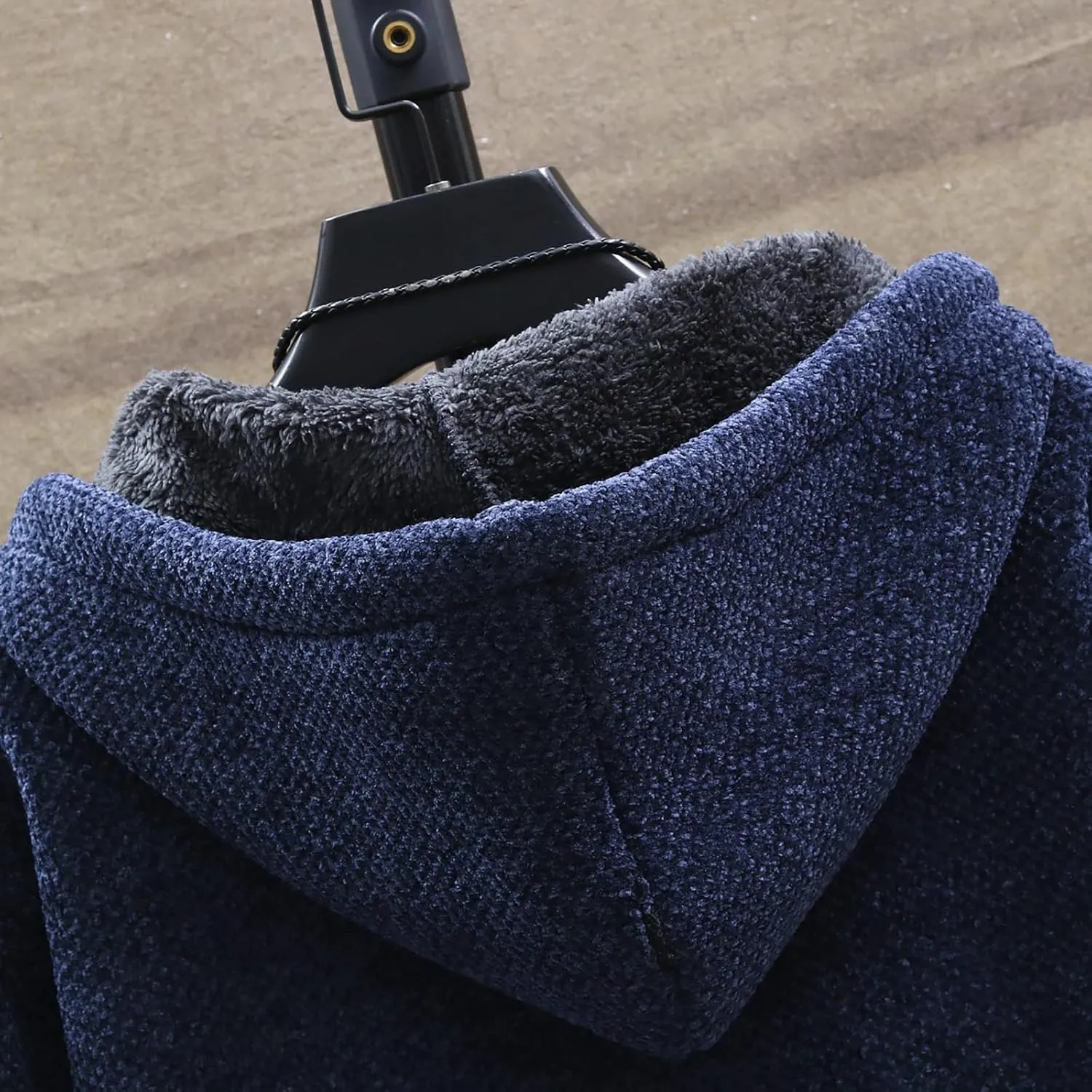 Jackets for Men Fall and Winter Men's Fashion Loose Cardigan Warm Hooded Jacket Sweater Jackets