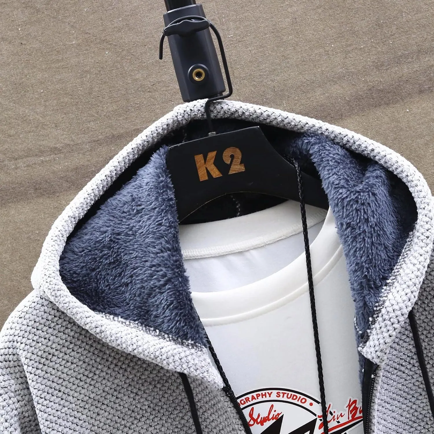 Jackets for Men Fall and Winter Men's Fashion Loose Cardigan Warm Hooded Jacket Sweater Jackets