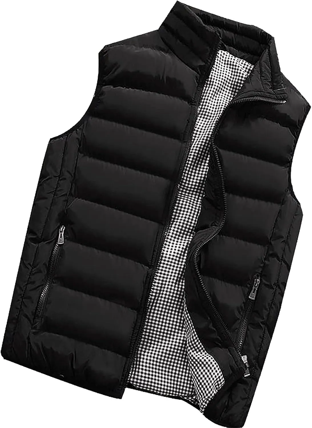 Jackets for Men Fall Winter Coats Padded Cotton Vest Warm Hooded Thick Tops Jacket Jackets