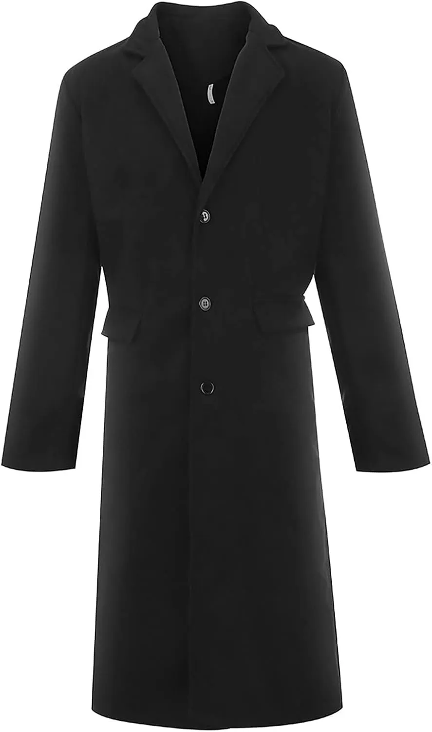 Jackets for Men Winter Fashion Men's Slim Fit Long Single Breasted Thermal Wool Trench Coat Jackets