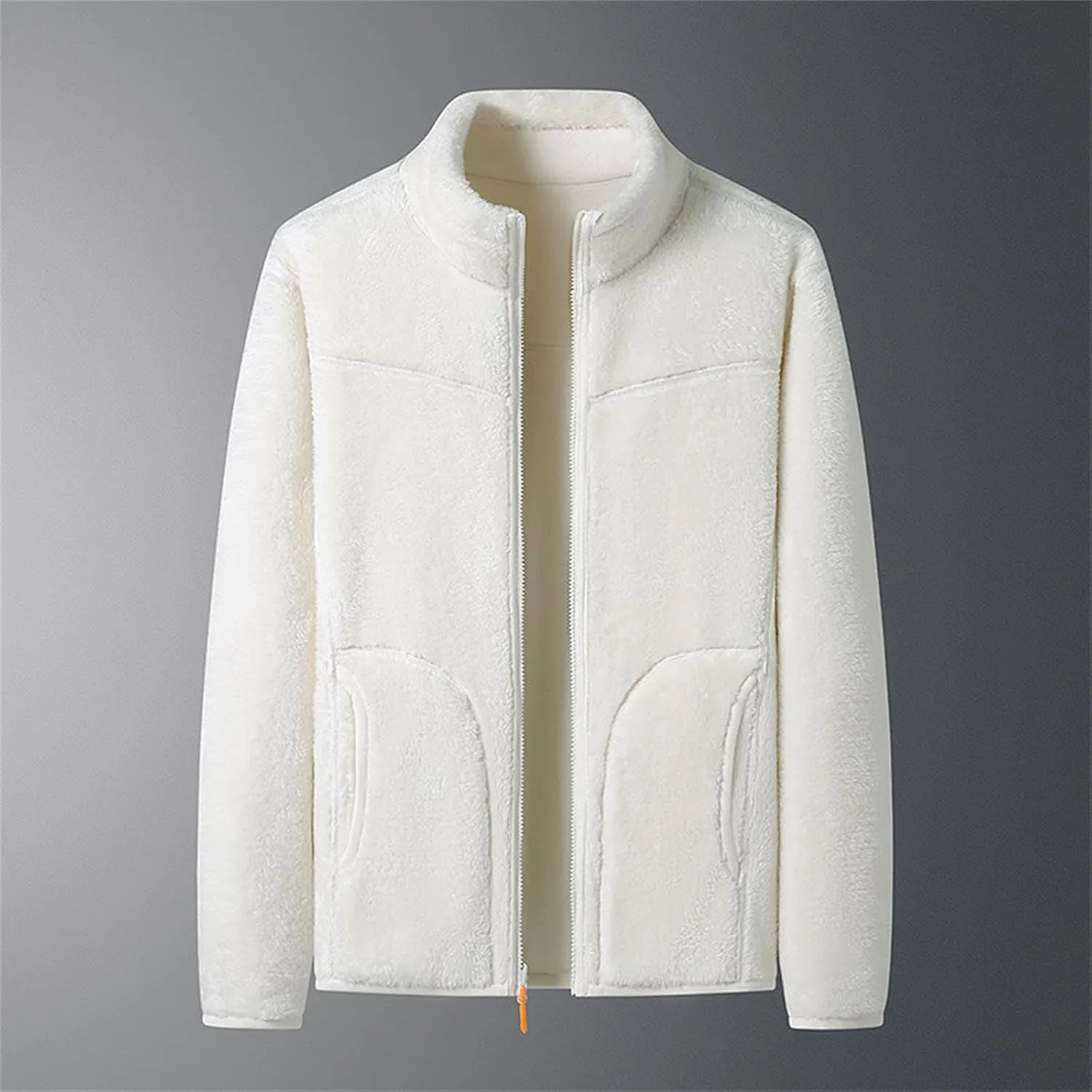 Jackets for Men/Women Fashion Mink Velvet Thickened Warm Winter Coats Open Front Full Zip Fur Stand Collar Casual Outwear