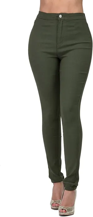 Jean Leggings for Women Tummy Control Skinny Stretch High Waisted Jeggings Butt Lifting Slim Fit Pull On Pants