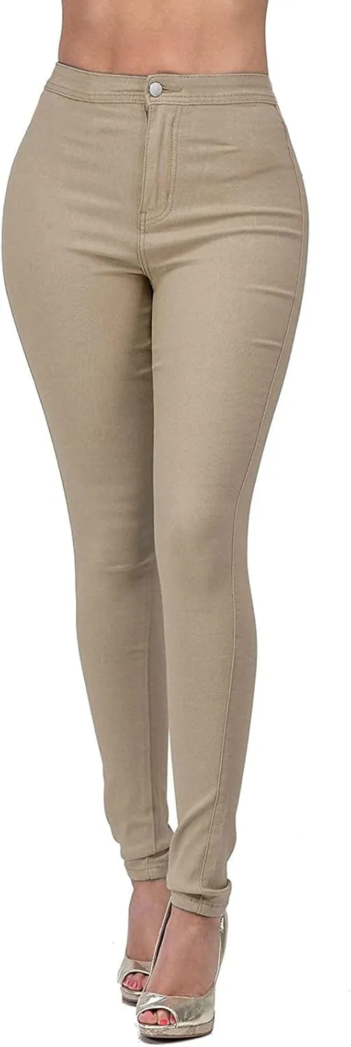 Jean Leggings for Women Tummy Control Skinny Stretch High Waisted Jeggings Butt Lifting Slim Fit Pull On Pants