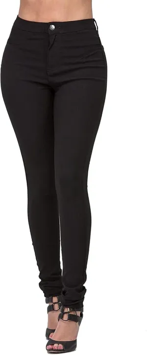 Jean Leggings for Women Tummy Control Skinny Stretch High Waisted Jeggings Butt Lifting Slim Fit Pull On Pants