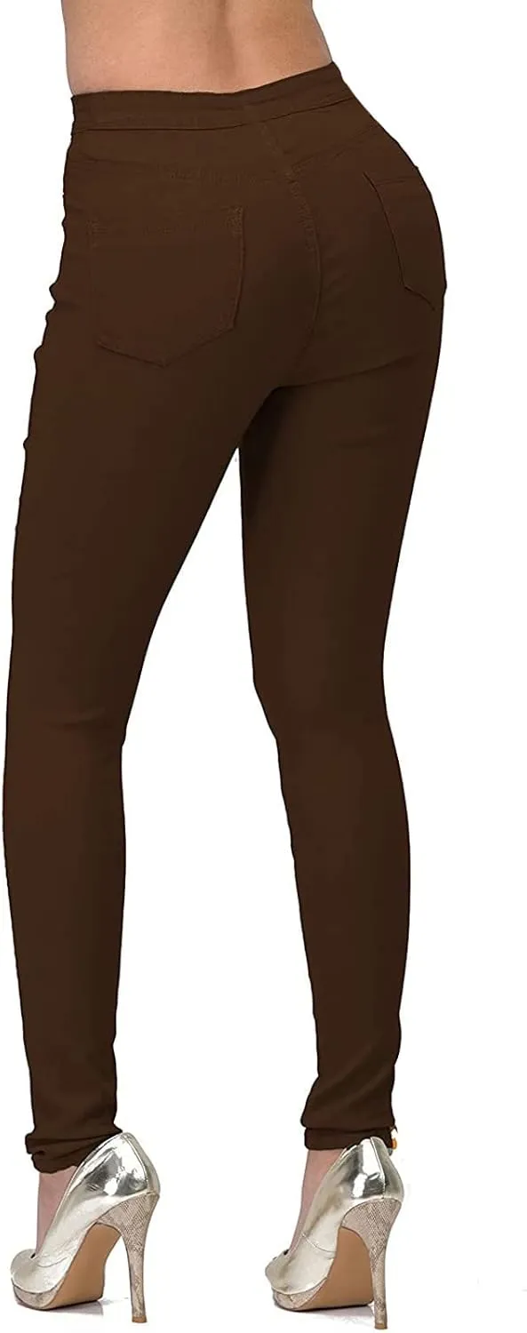 Jean Leggings for Women Tummy Control Skinny Stretch High Waisted Jeggings Butt Lifting Slim Fit Pull On Pants