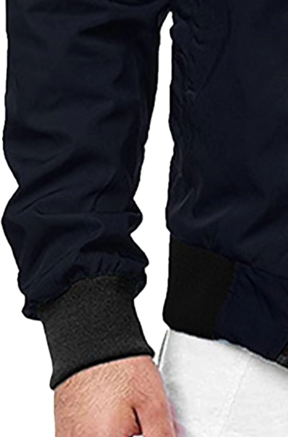 JEsilunmaMY Men's Zip Up Casual Bomber Jackets Stand Collar Lightweight Sportwear Winter Warm Padded Coats Windbreaker