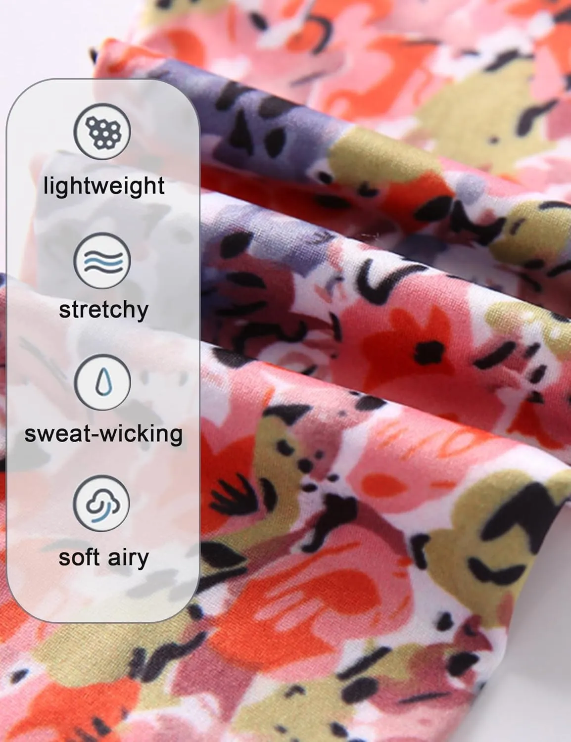 Kiench Girls Printed Leggings Pack of 2 Stretch Yoga Pants for Kids 2-11 Years