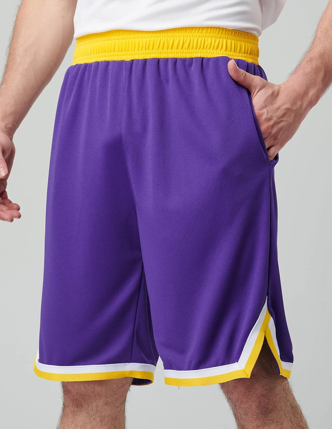 Liberty Imports 5 Pack Men's Quick Dry Athletic Basketball Shorts 9" Inseam with Pockets, Activewear for Workout Gym Running