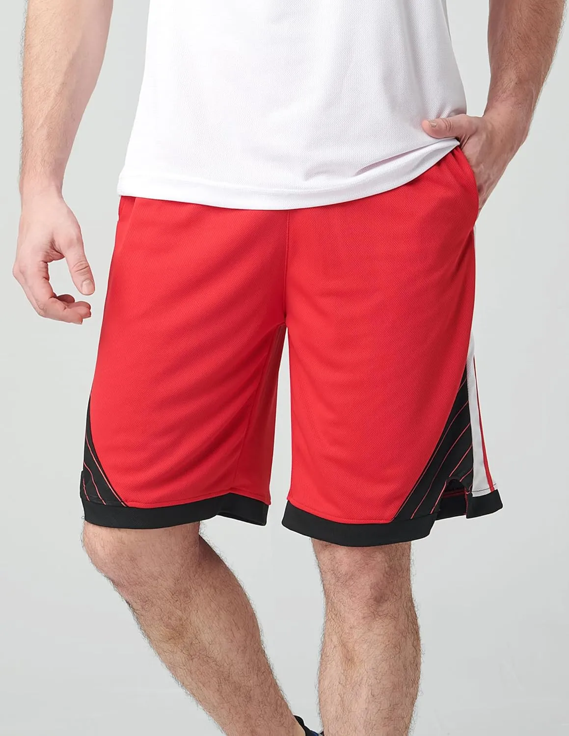 Liberty Imports 5 Pack Men's Quick Dry Athletic Basketball Shorts 9" Inseam with Pockets, Activewear for Workout Gym Running