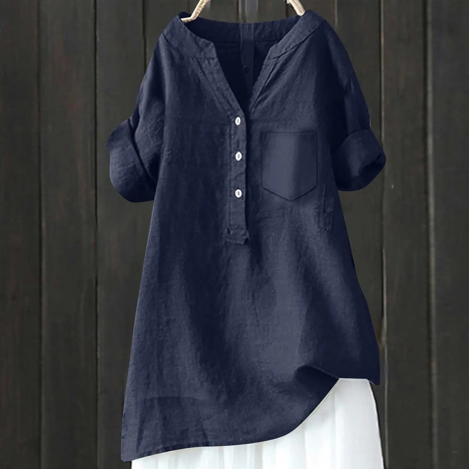 Linen Tops for Women Oversized Crewneck Summer Short Sleeve Linen Tee Shirt Boho Casual Dressy T Shirt