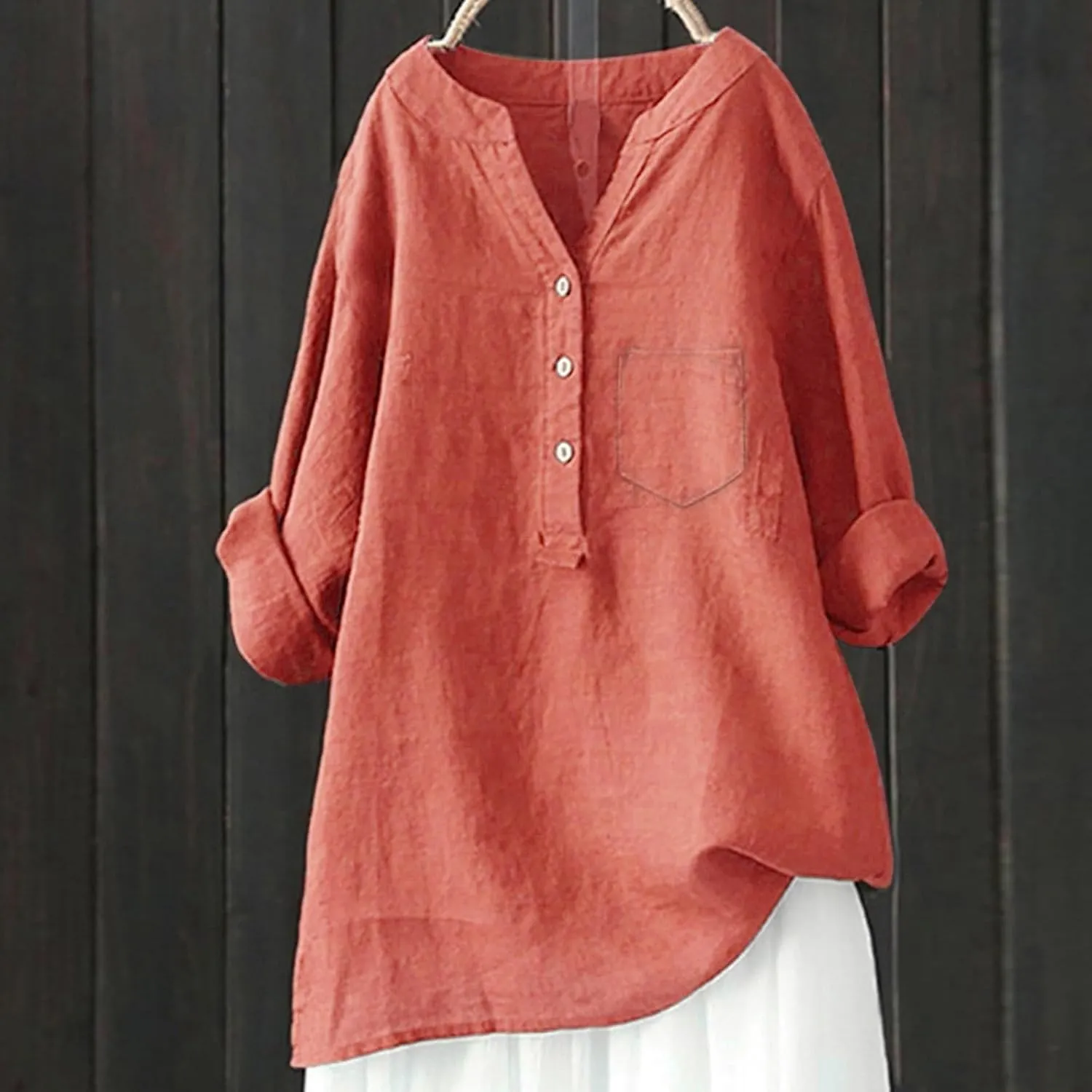 Linen Tops for Women Oversized Crewneck Summer Short Sleeve Linen Tee Shirts Plain Casual Beach Blouse