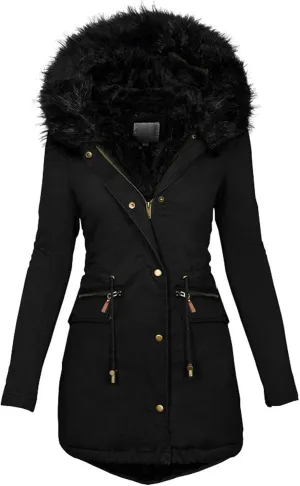 Long Length Quilted Puffer Parka Overcoat Women Slim Thicker Women'S Coat Womens Long-Sleeve Puffer Jacket Womens