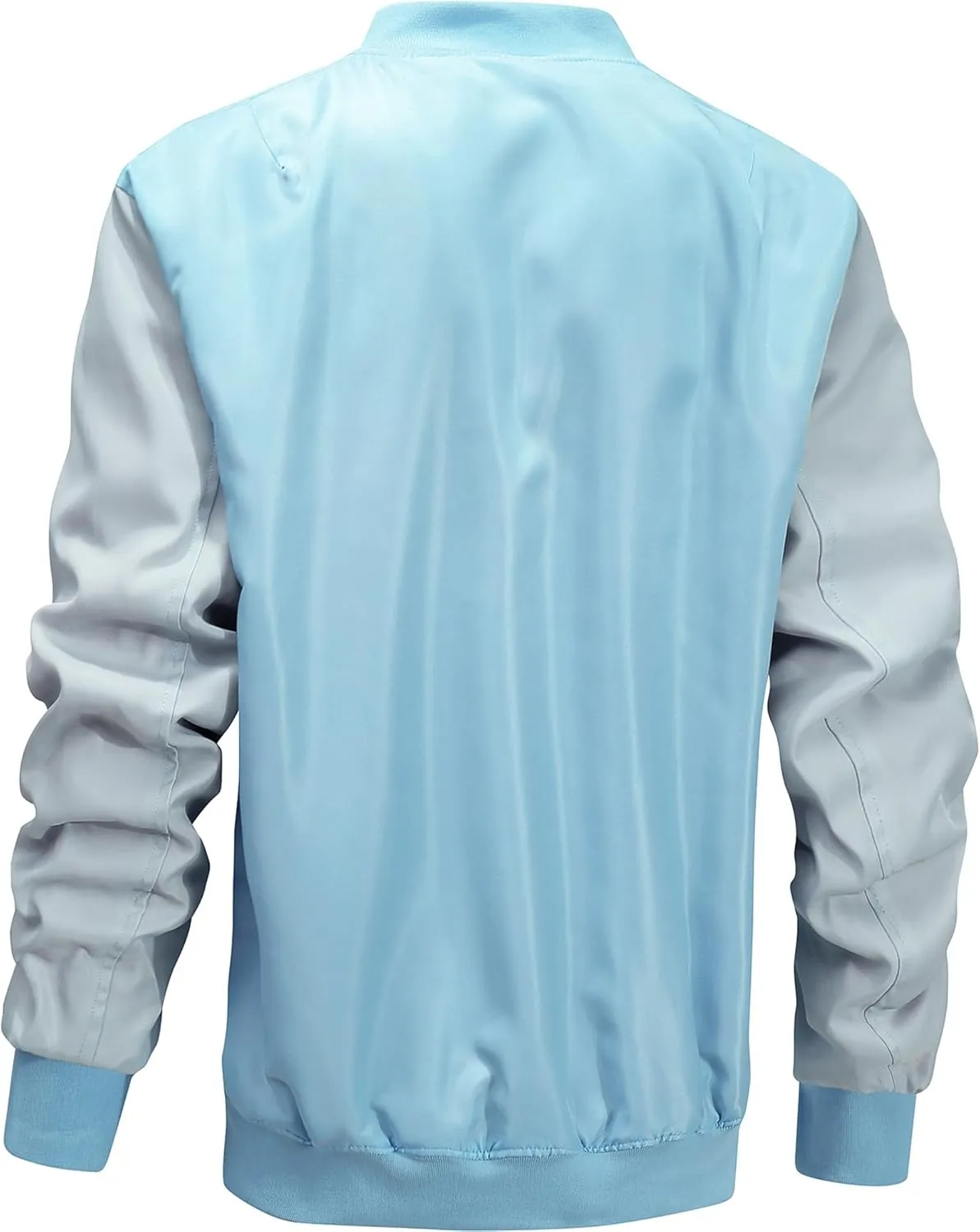 MACHLAB Men's Windproof Bomber Jacket for Men,Fleece Lightweight Track Jackets Sportwear Casual Outerwear