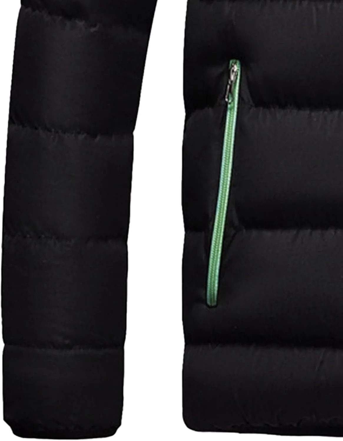 Maiyifu-GJ Men Winter Down Coat Jacket Lightweight Warm Thicken Padded Outerwear Stand Collar Ski Hiking Travel Warm Overcoat
