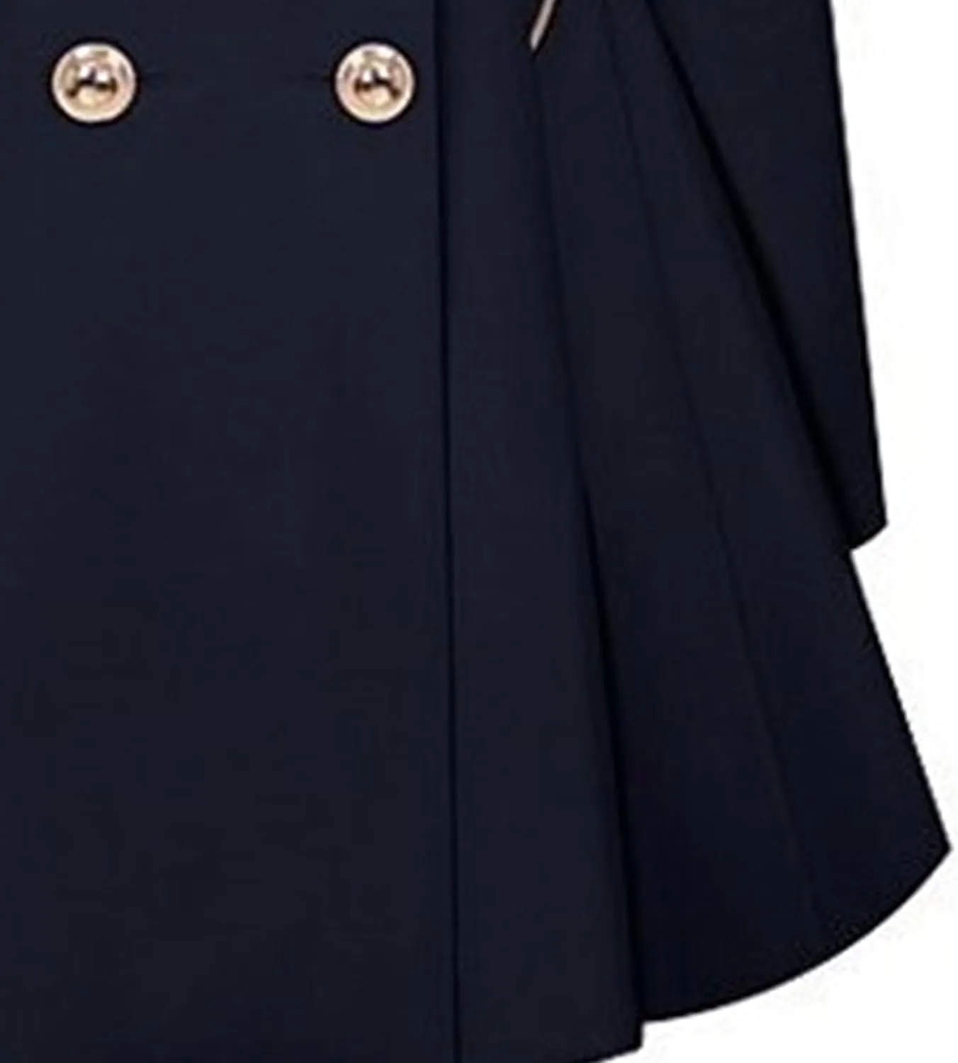 Maiyifu-GJ Womens Mid-length Trench Coat Notch Lapel Double Breasted Dress Overcoat Thicken Wool Coats Jacket with Pocket