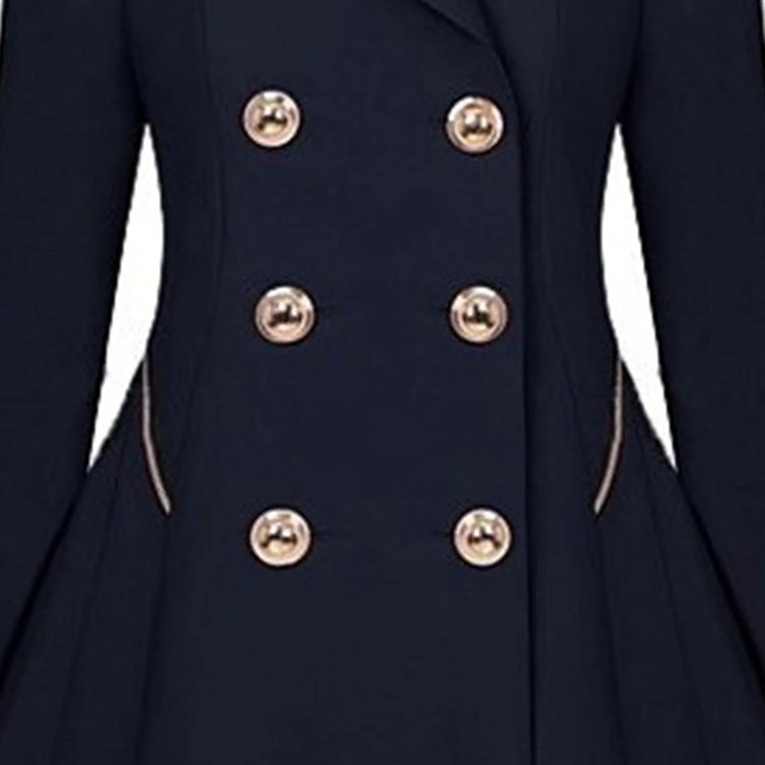 Maiyifu-GJ Womens Mid-length Trench Coat Notch Lapel Double Breasted Dress Overcoat Thicken Wool Coats Jacket with Pocket