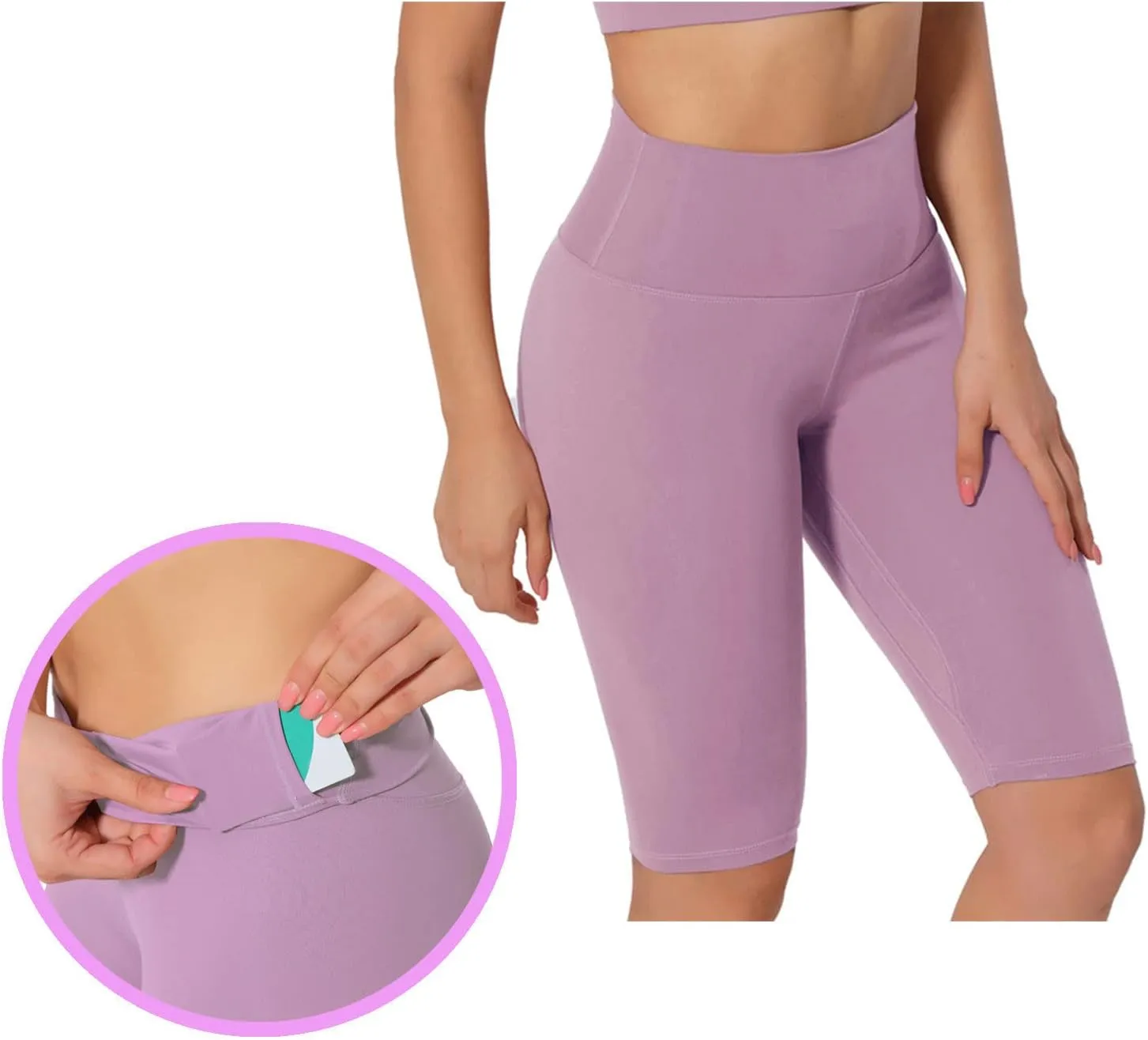 Medical Compression Leggings for Women High Waist Seamless Casual Stretchy Slim Yoga Cropped Leggings with Pockets