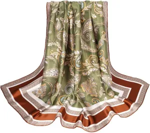 MEISEE 100% Pure Mulberry Silk Scarf 43”*43” Large Square Lightweight Headscarf Women’s Hair Wraps Shawls with Gift Packed