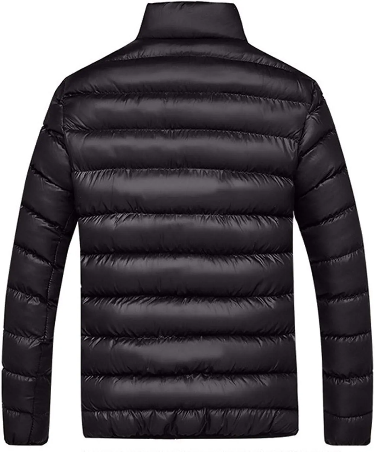 Men Puffer Jacket Thick Warm Winter Coat Hooded Down Coat Windbreaker Trench Coat Waterproof Ski Coat