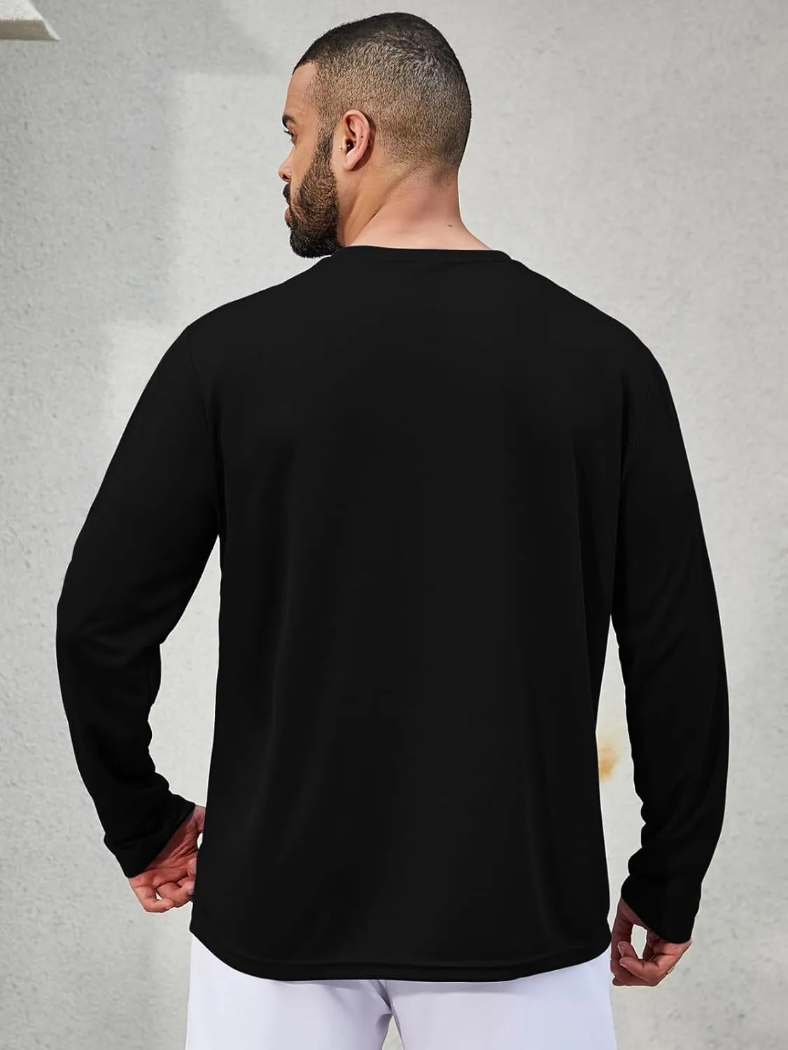 Men UPF 50  Sun Protection Hoodie Long Sleeve T Shirts Pack Quick Dry Shirt for Athletic Running Activewear Workout