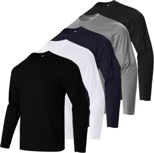 Men UPF 50  Sun Protection Hoodie Long Sleeve T Shirts Pack Quick Dry Shirt for Athletic Running Activewear Workout