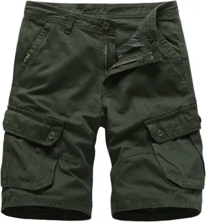 Men's Cargo Shorts Classic Casual Relaxed Fit Shorts Below Knee Length Multi Pocket 3/4 Capri Pants