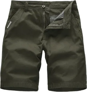 Men's Cargo Shorts Classic Casual Relaxed Fit Shorts Below Knee Length Multi Pocket 3/4 Capri Pants