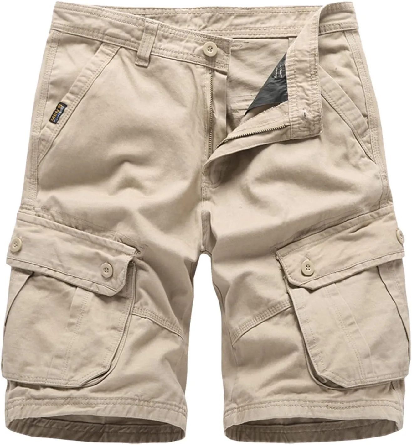 Men's Cargo Shorts Classic Casual Relaxed Fit Shorts Below Knee Length Multi Pocket 3/4 Capri Pants
