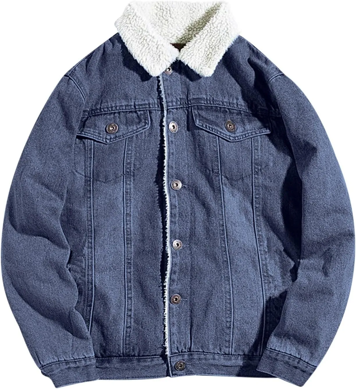 Men's Denim Jackets Thick Fleece Lined Trucker Jackets Casual Jean Coat Fashion Winter Warm Outwear Jacket