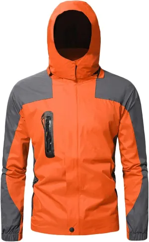 Men's Hiking Jackets Lightweight Outdoor Sportswear Snow Ski Coats Windbreaker Waterproof Hooded Jackets Rain Coats