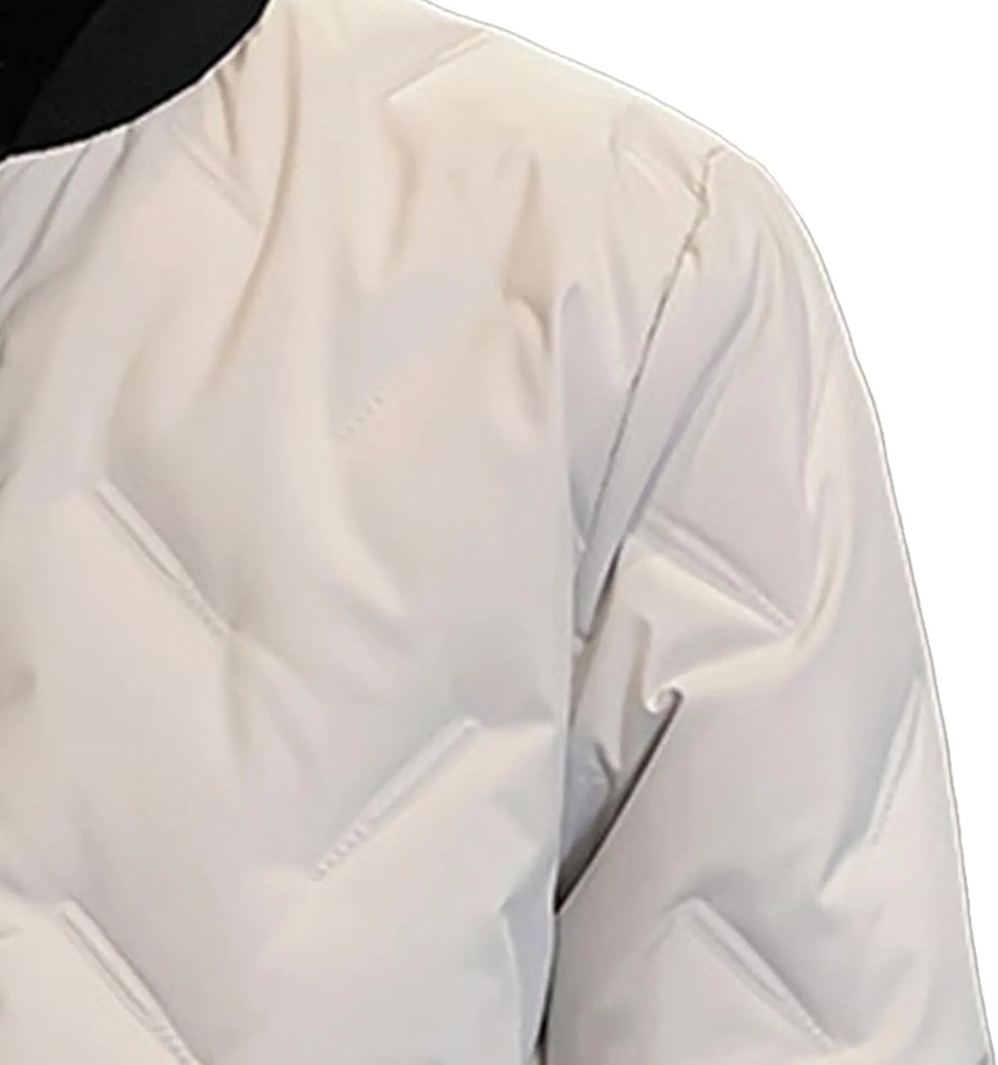 Mens Puffer Quilted Jacket Lightweight Casual Baseball Bomber Jackets Thermal Sportwear Cropped Down Coats