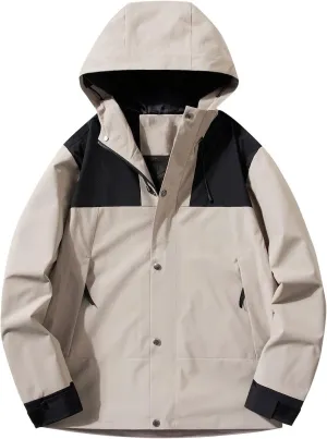 Mens Rain Jackets Waterproof with Hood Mens Windbreaker Jackets Lightweight for Hiking Fishing Winter Coats