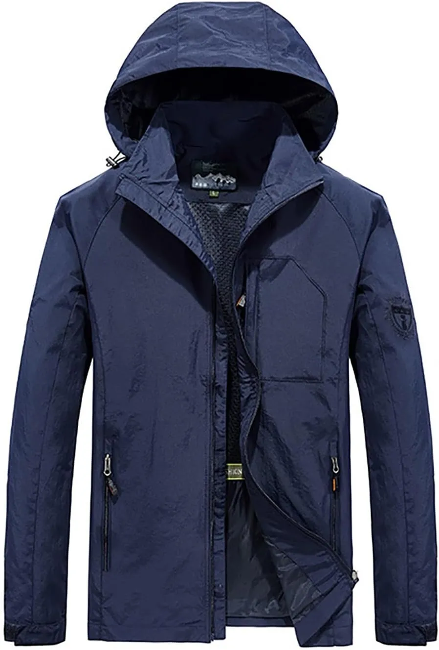 Men's Ski Snow Jacket Warm Winter Waterproof Coat Snowboard Rain Jacket Hooded Windproof Windbreaker