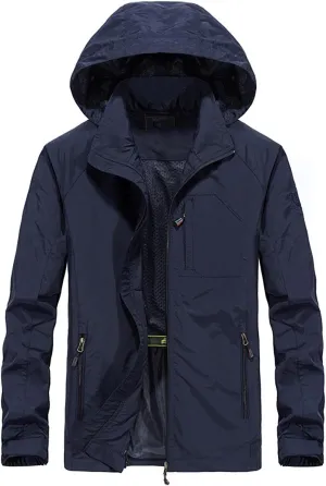 Men's Ski Snow Jacket Warm Winter Waterproof Coat Snowboard Rain Jacket Hooded Windproof Windbreaker