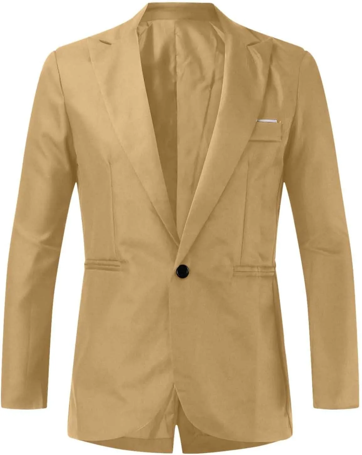 Men's Slim Fit 3 Piece Suit Two Button Solid Single Breasted Notch Lapel Tuxedo Set for Party, Wedding and Business