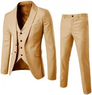 Men's Slim Fit Suit Clothes Two Button 3 Pieces Blazer Dress Business Wedding Prom Party Jacket Vest & Pant Outfits