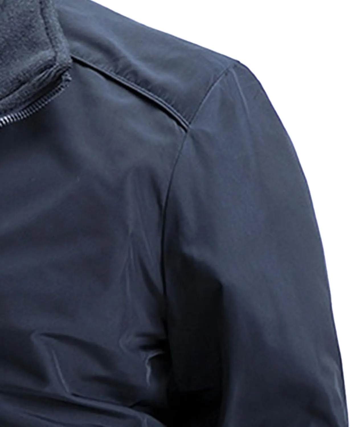 Men's Stand Collar Windproof Windbreaker Lightweight Sportwear Bomber Jackets Full Zip Casual Padded Coats